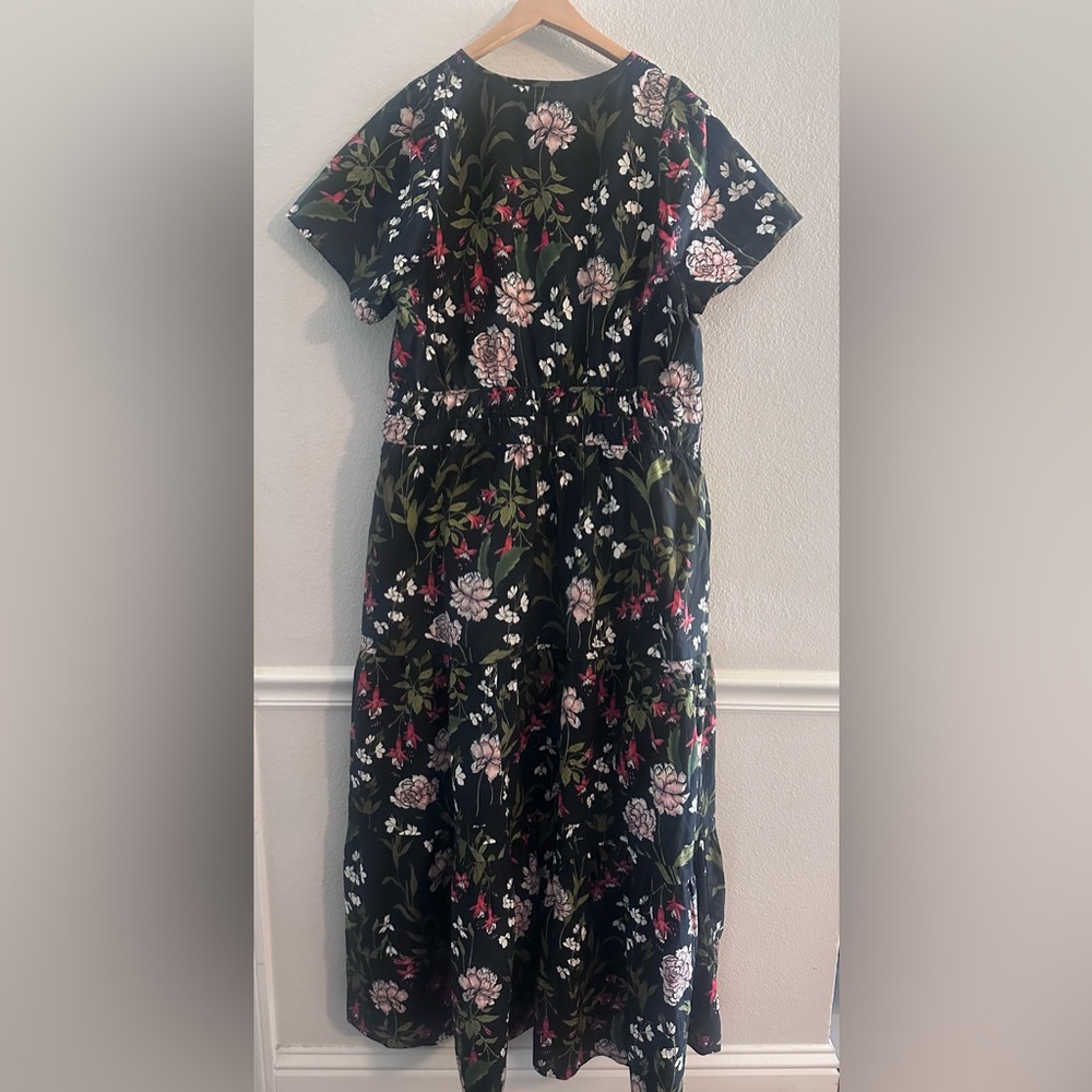 Anthropologie Black Floral Somerset Maxi Dress - Picture 3 of 5
